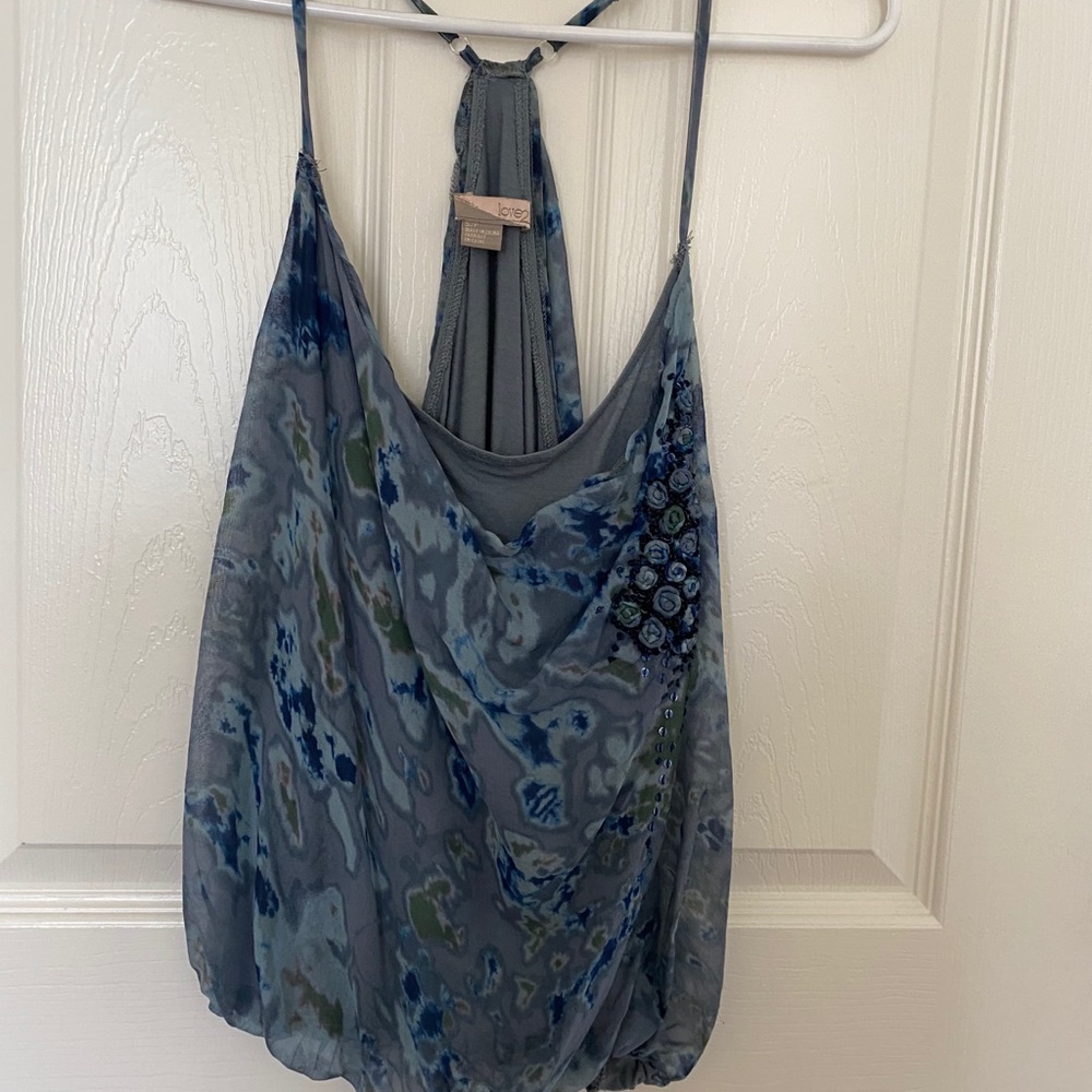 Love 21 Blue embellished tank